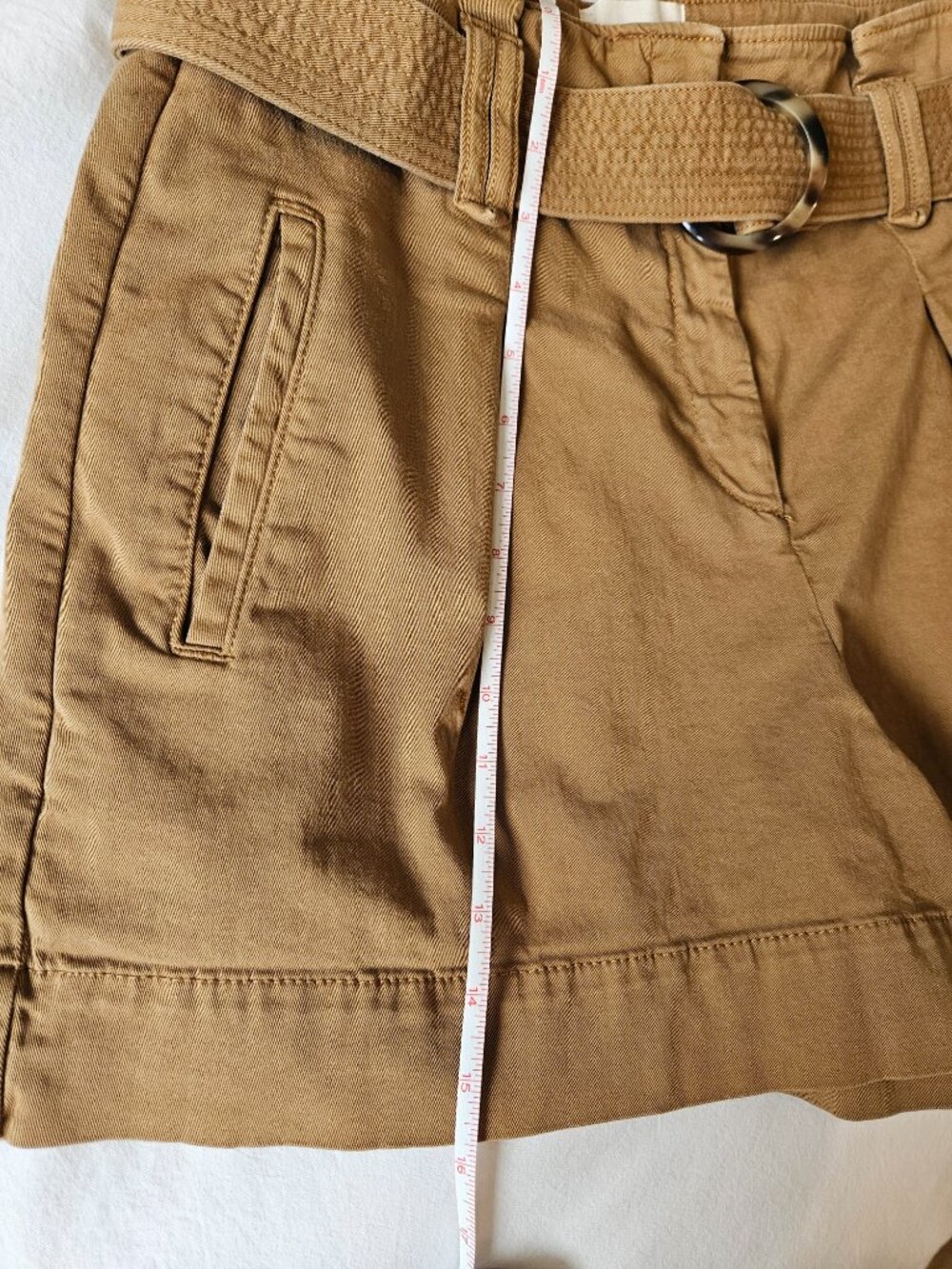 Sézane Rome High Rise Shorts Size 42 - Caramel - Picture 10 of 13